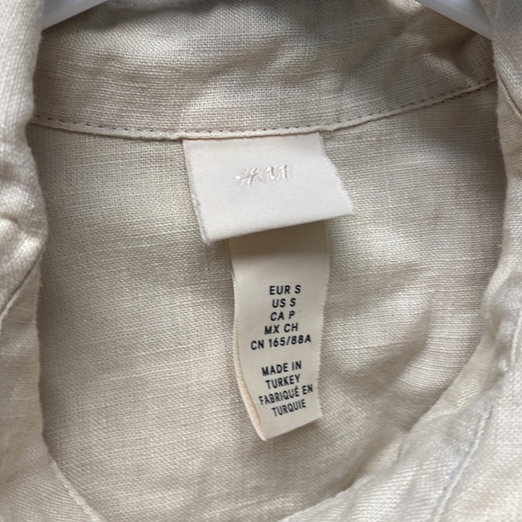 Linen cropped top - Picture 4 of 5